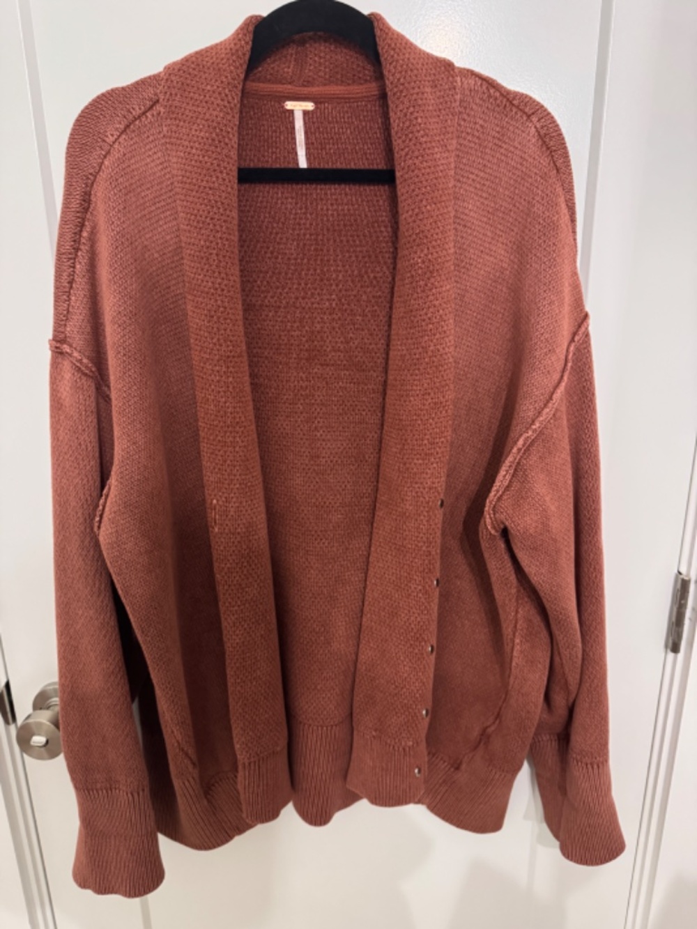 FREE PEOPLE Chamomile Cocoon Cardigan Size M - RUST - Picture 4 of 4